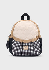 Mochila Guardería Acolchada Cuadros Negro Mayoral