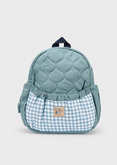 Mochila Guardería Acolchada Cuadros Verde Mayoral
