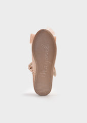 Baleta Merceditas Glitter Oro Rosa Mayoral Suela