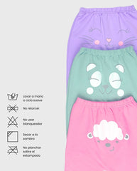 Set 3 Pantalones Estampado Color Surtido Niña