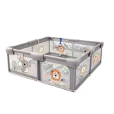 Corral De Juegos Con Pelotas Animales Gris