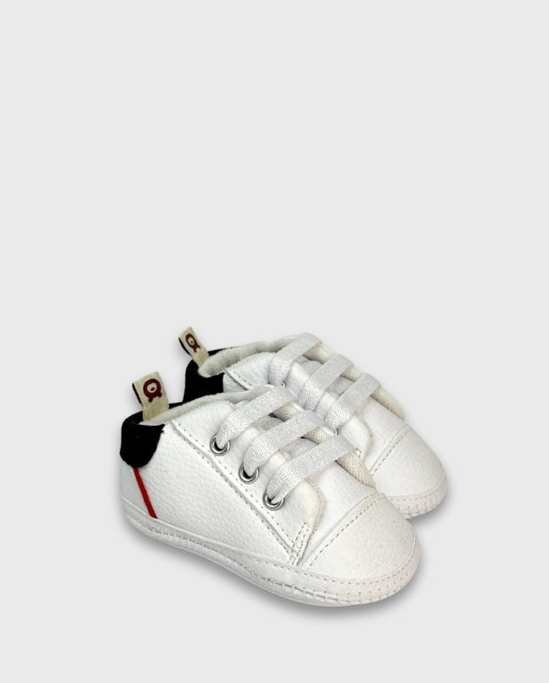 Tenis Sin Suela Blanco Detalle Navy Melosos