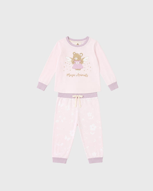 Pijamas Manga Larga Oso Vestido Colores Surtido