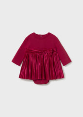 Vestido Plisado Moño Rojo Mayoral