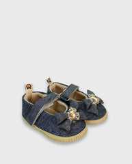 Baletas Sin Suela Denim Moño Melosos Estilo