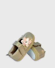 Baletas Sin Suela Flor Beige Melosos Moda