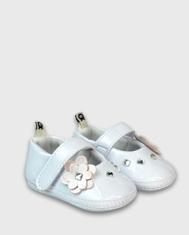 Baletas Sin Suela Flor Blanco Melosos