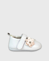 Baletas Sin Suela Flor Blanco Melosos Detalle