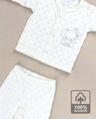 Set Primer Dia Burbuja Blanco 100% Algodón Algodón