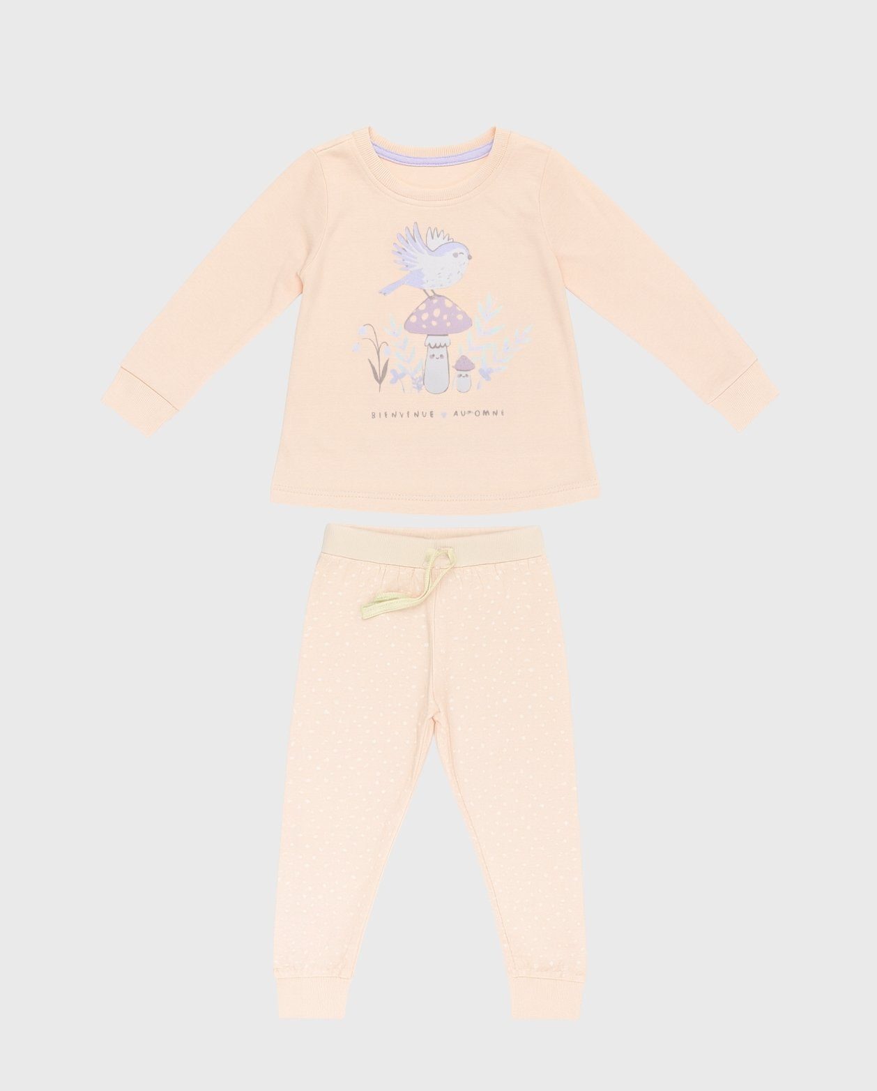 Pijama Pantalón Manga Larga Pajaro Pink