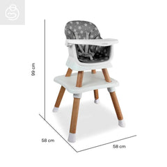 Silla Comedor Baby Dinner Elite 5 en 1 Gris Bebesit