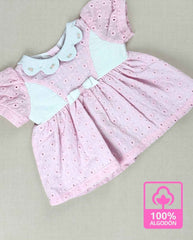 Set Primer Día Moño Calado Rosa Pink