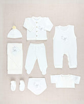 Set Primer Dia Bordado Oso Blanco