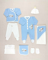 Set Primer Dia Bordado Koala Azul