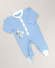 Set Primer Dia Bordado Koala Azul Detalle