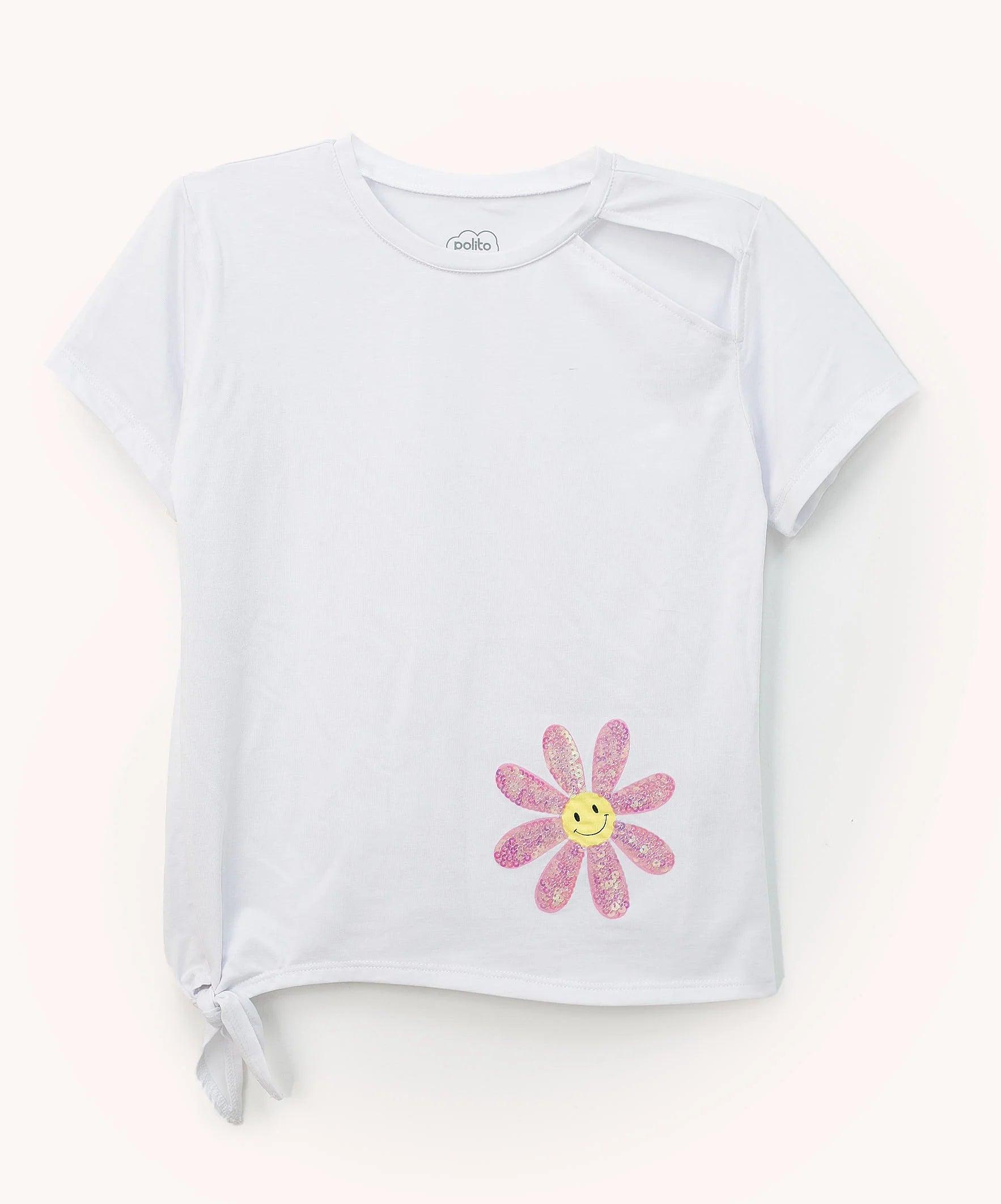 Blusa Detalle Flor Lentejuela