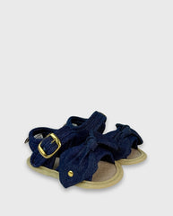 Sandalias Sin Suela Denim Moño Punto Melosos