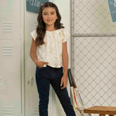 Blusa Marfil Estampado Flores