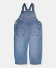 Enterizo mezclilla infantil con botones y bolsillos 12M a 24M