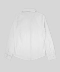 Camisa infantil blanca elegante de lino para niño