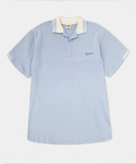 Polo azul niño con cuello blanco 4T a 10T