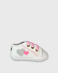Tenis Sin Suela Corazón Blanco Melosos Moda