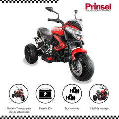 Moto Electrica Para Niños Velocity Rojo