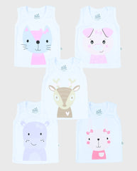 Set 5 Esqueletos Animales Blanco Niña Diseño