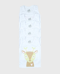 Set 5 Esqueletos Animales Blanco Niña