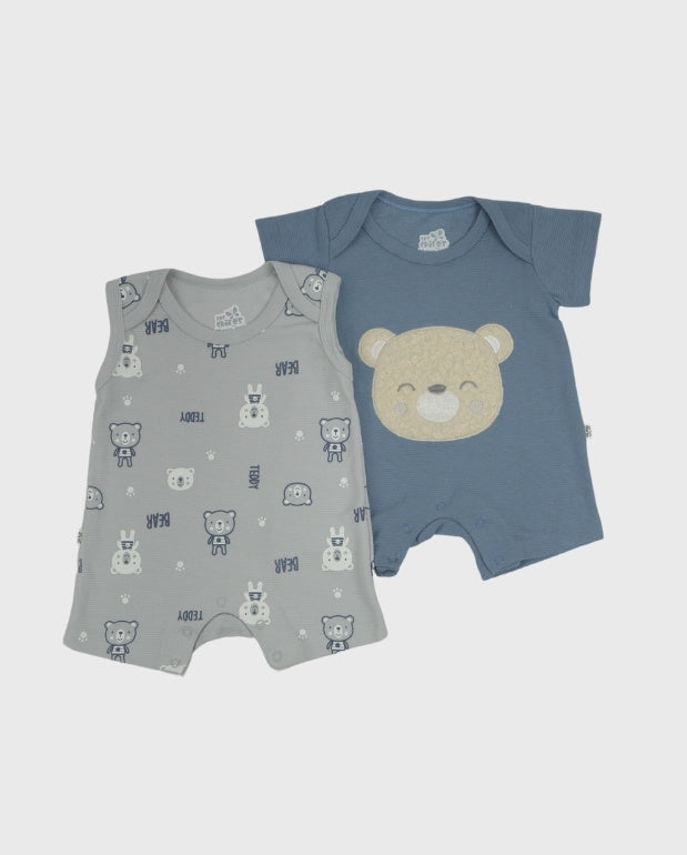 Set 2 Mamelucos Estampado Bear Blue