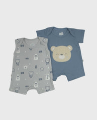 Set 2 Mamelucos Estampado Bear Blue