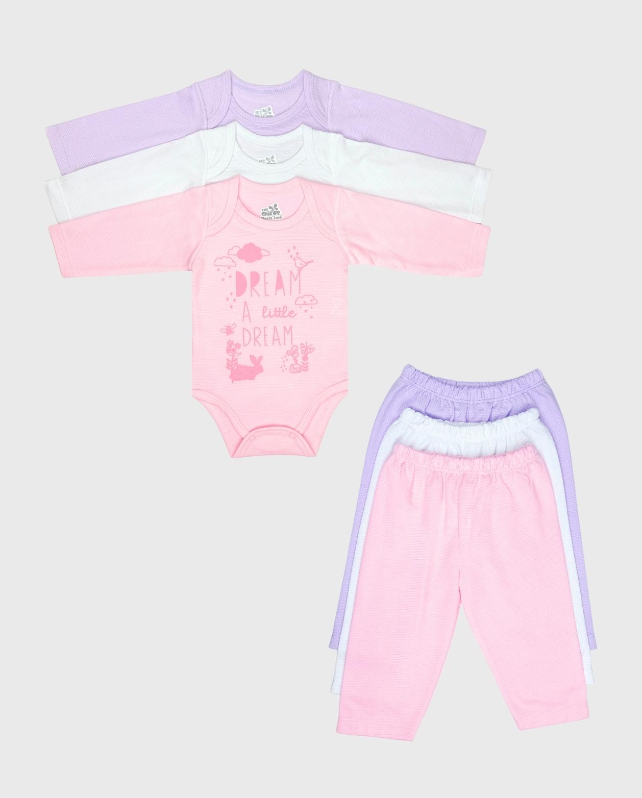 Set 6 Piezas Body Manga Larga