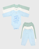 Set 6 Piezas Body Manga Larga Niño