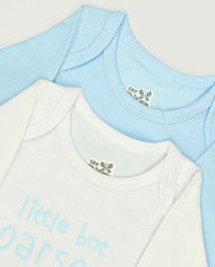 Set 6 Piezas Body Manga Larga Niño Detalles