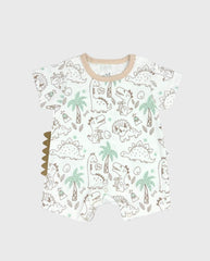 Mameluco Estampado Dinosaurio Bebé Niño Café