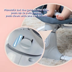 Silla Para Bebé Eléctrica Vibradora Elefante Gris Ajustable