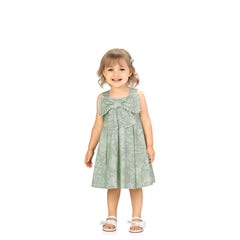 Vestido Estampado Oceano Detalle Moño