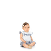 Conjunto Short Moños Rayas Azul