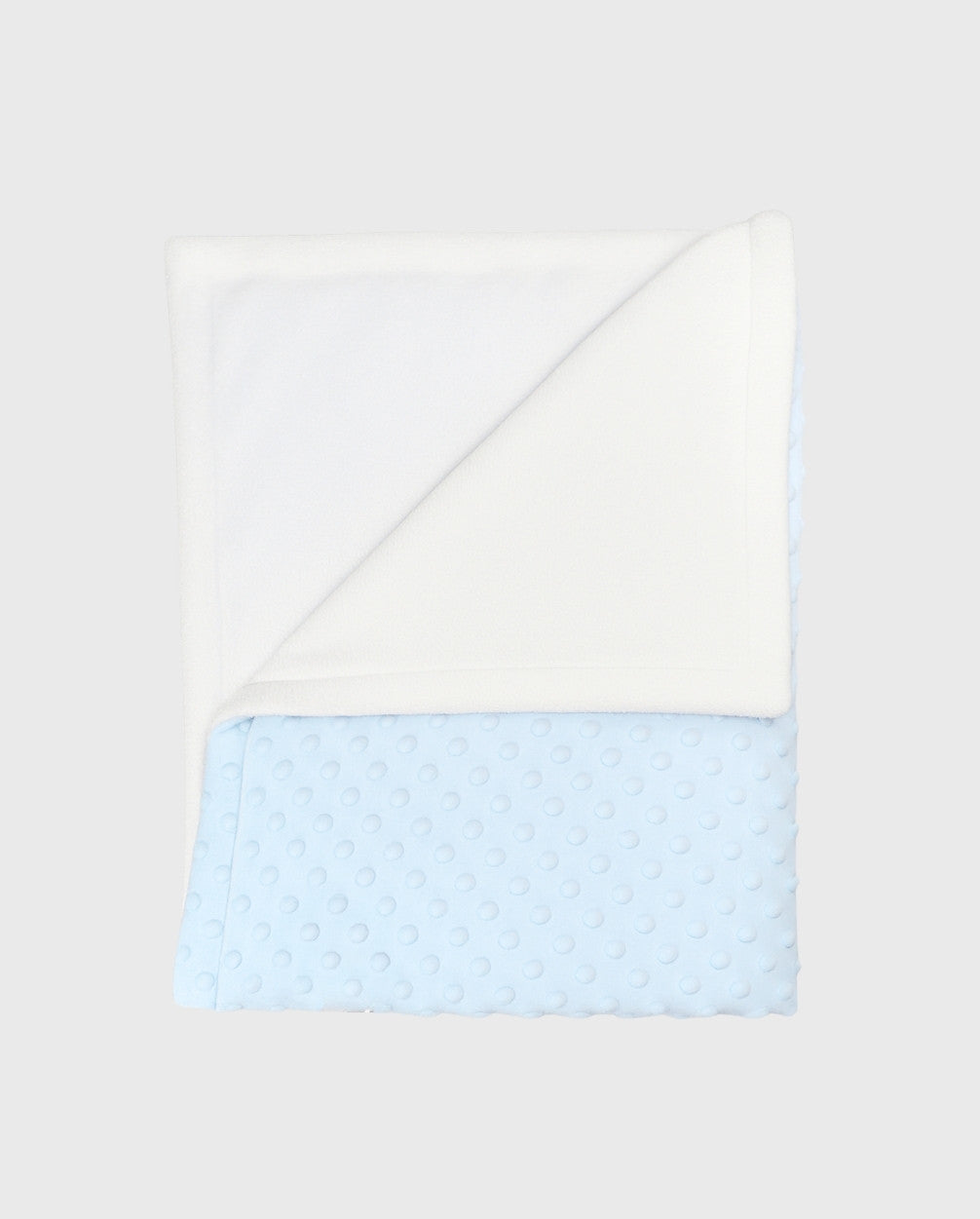 Cobija Burbuja Celeste Bordado Surtido Azul