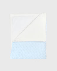 Cobija Burbuja Celeste Bordado Surtido Azul