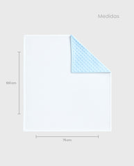 Cobija Burbuja Celeste Bordado Surtido Medidas