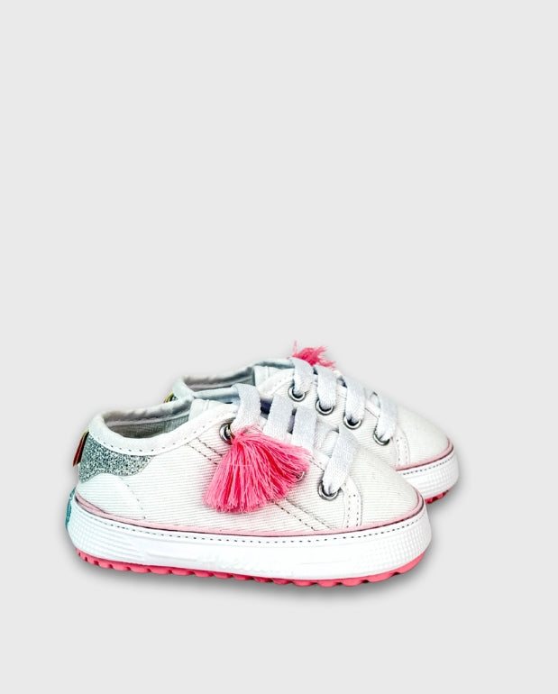 Tenis Pompón Rosa Huellitas