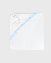 Toalla Con Capota Verde Azul Bordado Surtido El Bebé Feliz