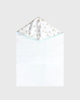 Toalla Con Capota Celeste Bordado Surtido El Bebé Feliz