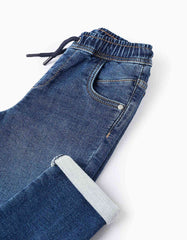 Pantalón Resortado Knit Denim Zippy