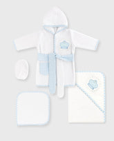 Set 4 Piezas Salida De Baño Bebé Azul