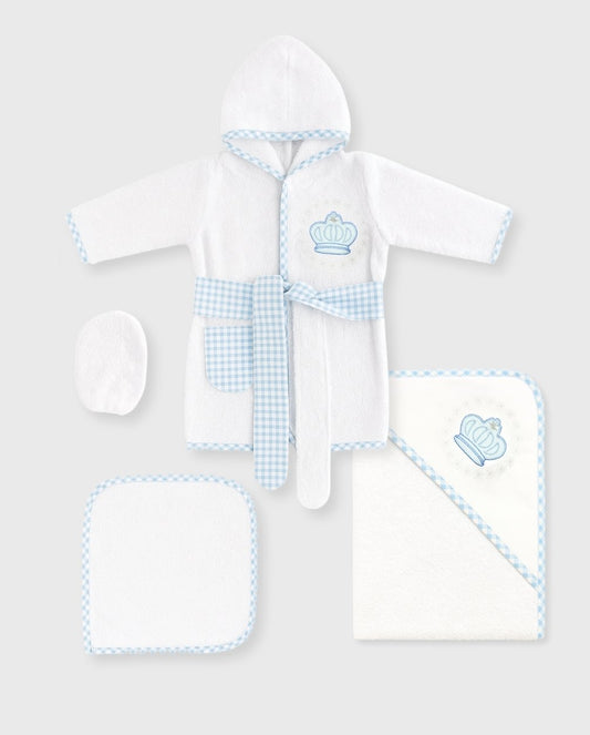 Set 4 Piezas Salida De Baño Bebé Azul