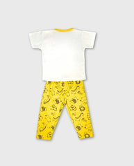 Pijama Pantalón Estampado Tigre Yellow