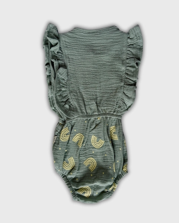 Body Gasa Estampado Arcoiris Green