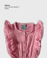 Body Gasa Estampado Arcoiris Botones